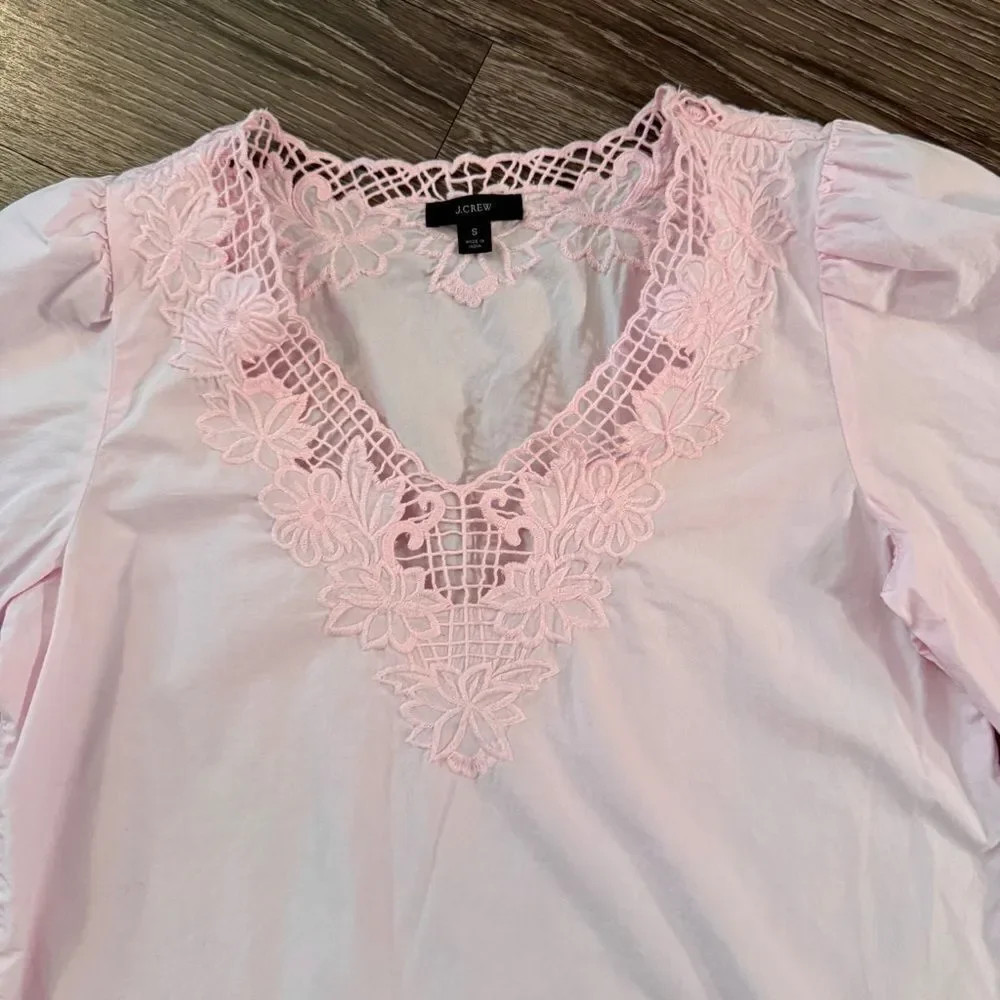 J. Crew V-neck top with eyelet trim